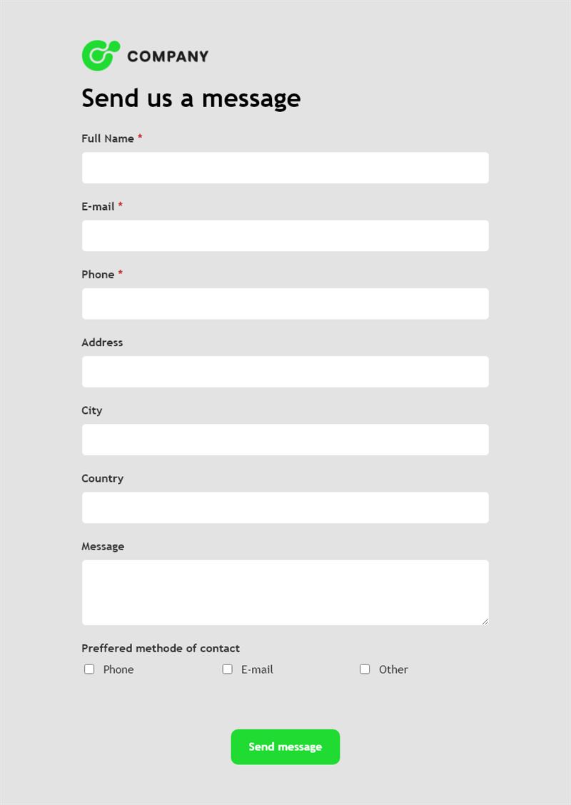 Contact and Inquiry Form 03