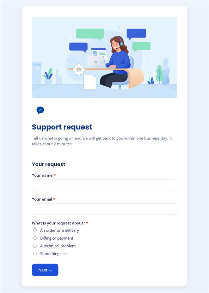 Support request