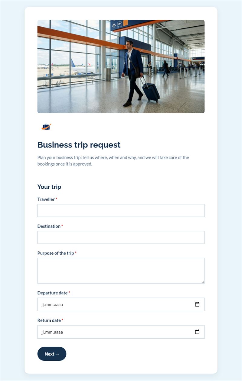 Business trip request