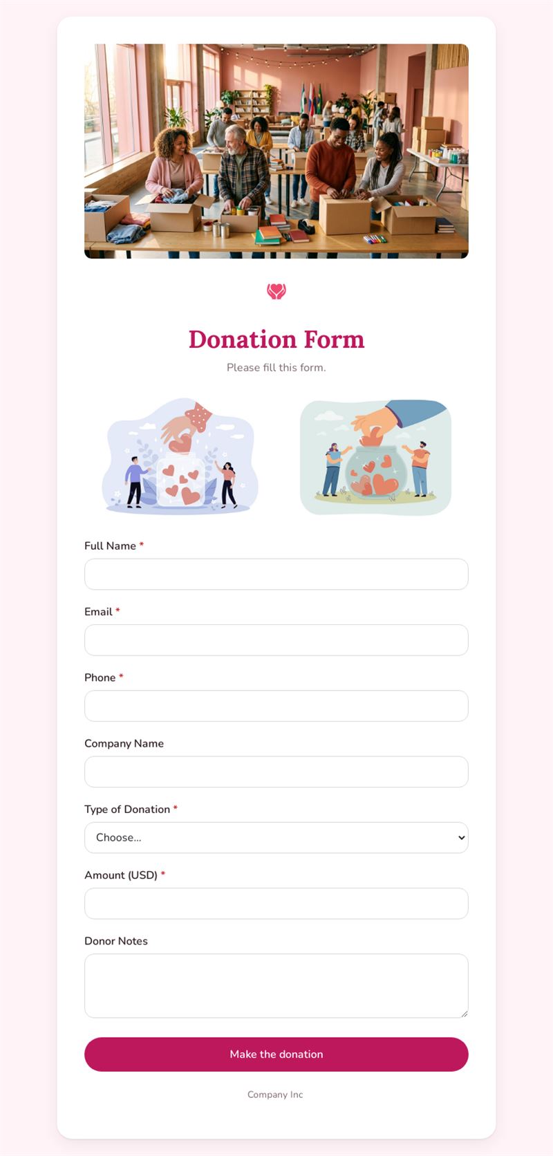 Online Donation Form