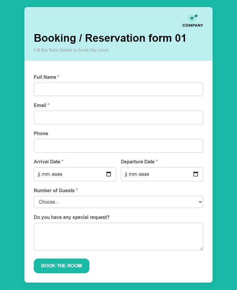 Room Booking Request
