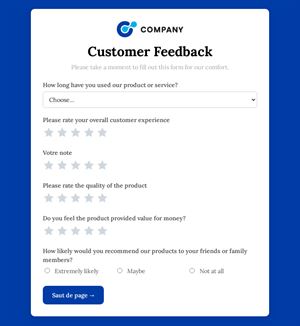 Customer Feedback Form