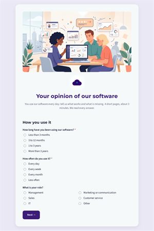 Your opinion of our software