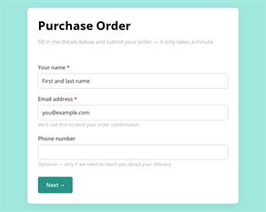 Purchase Order Request Form