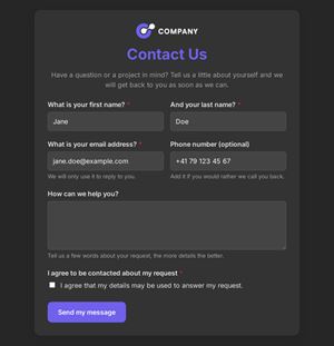 Contact and Inquiry Form 01