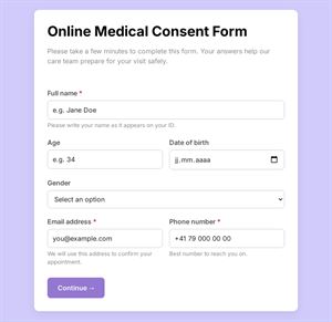 Online Medical Consent Form