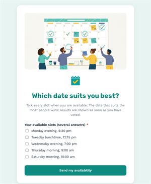 Which date suits you best?