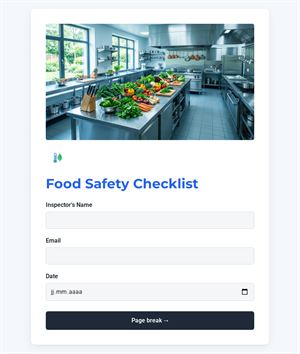 Food Safety Checklist