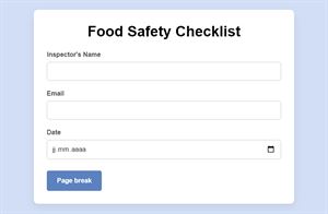 Food Safety Checklist