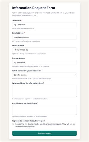 Information Request Form