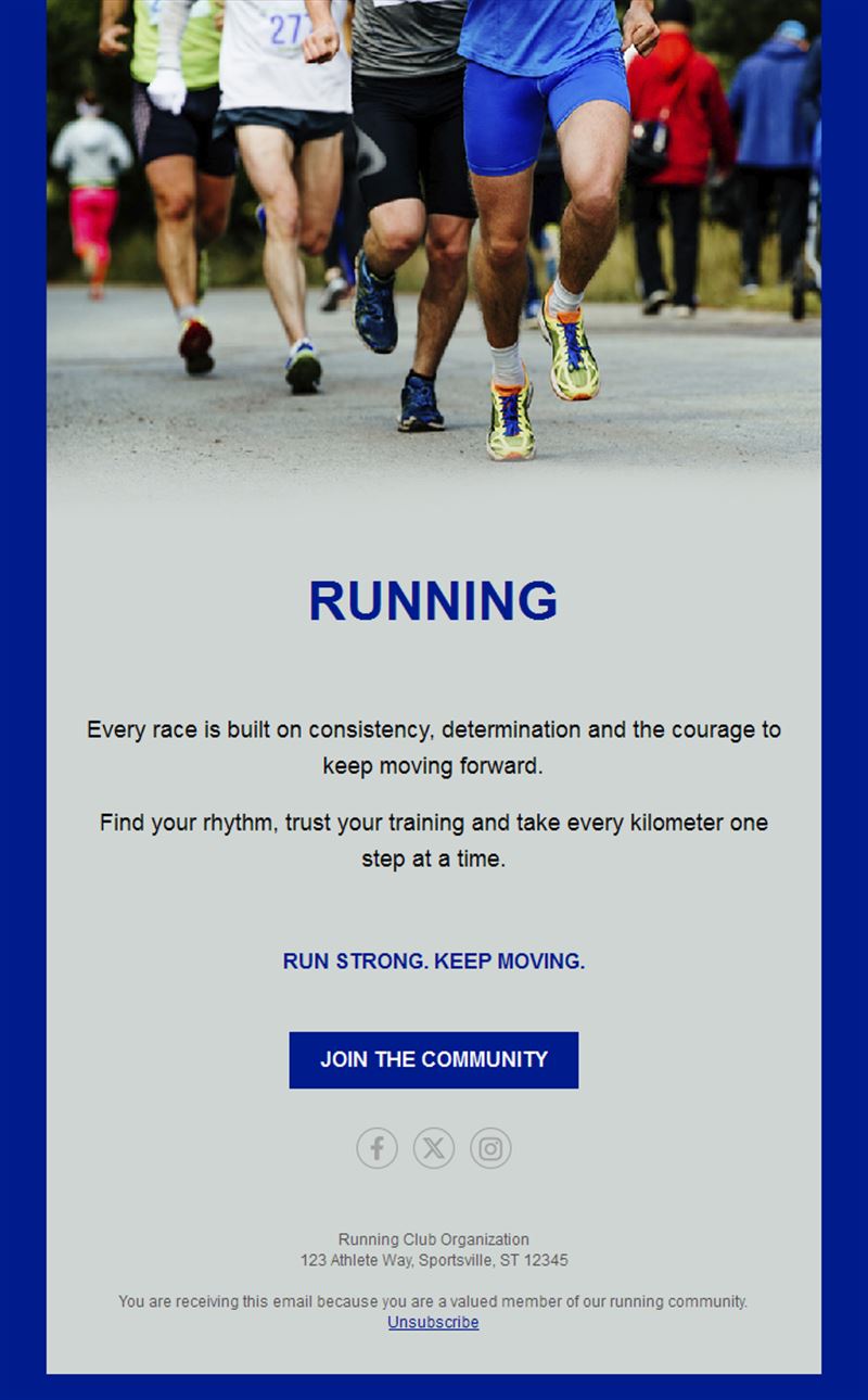 Royal blue running club email