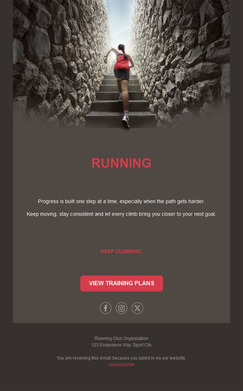 Trail running training plans email