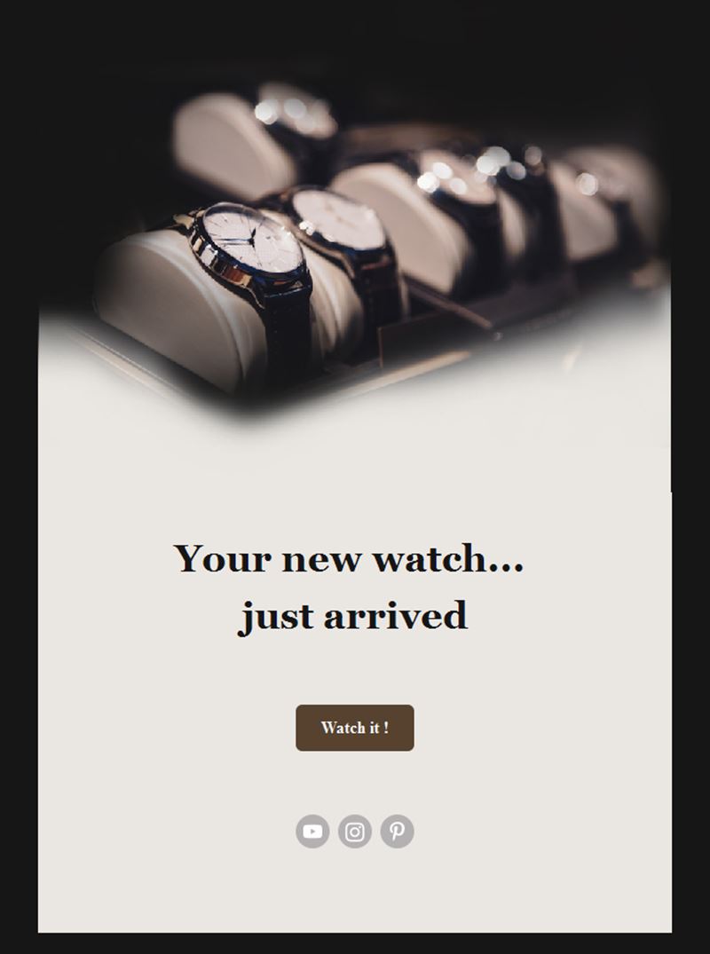 New watch delivery email template