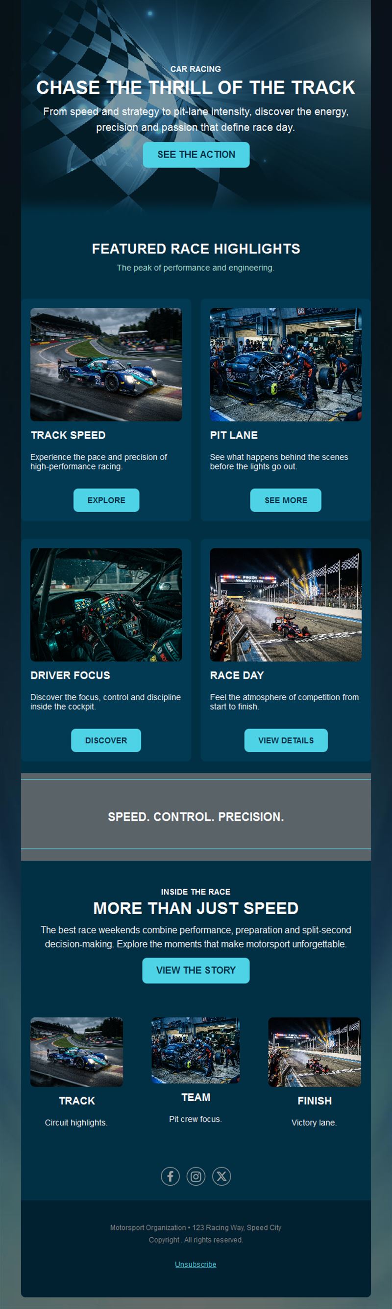 Endurance race highlights newsletter