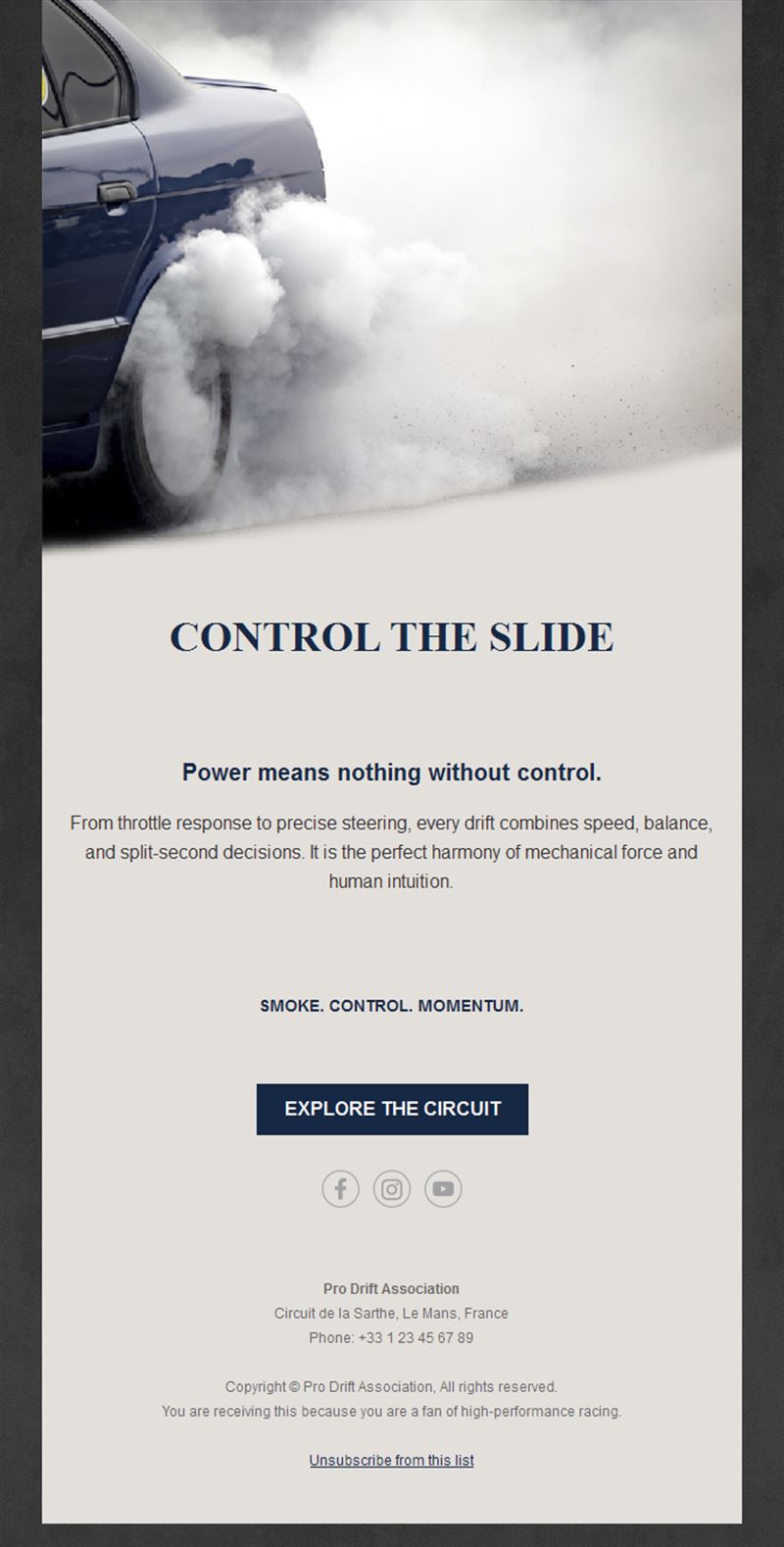 Drift event email template