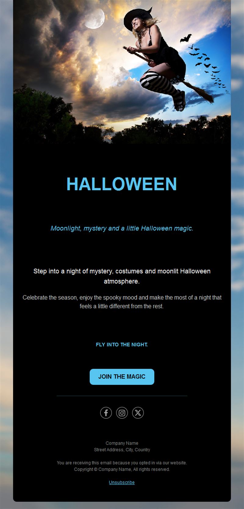 Witch Halloween email template