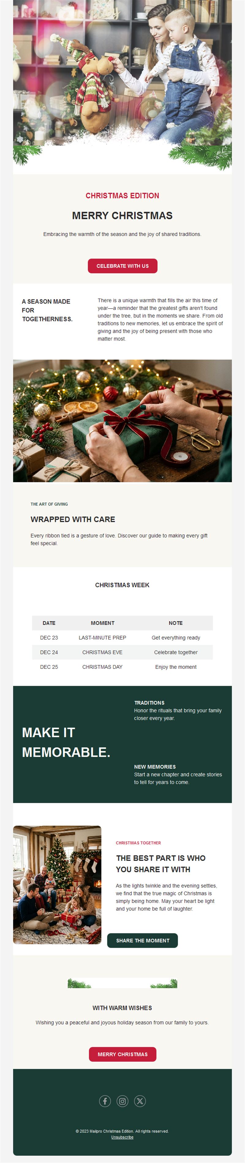 Family Christmas newsletter template
