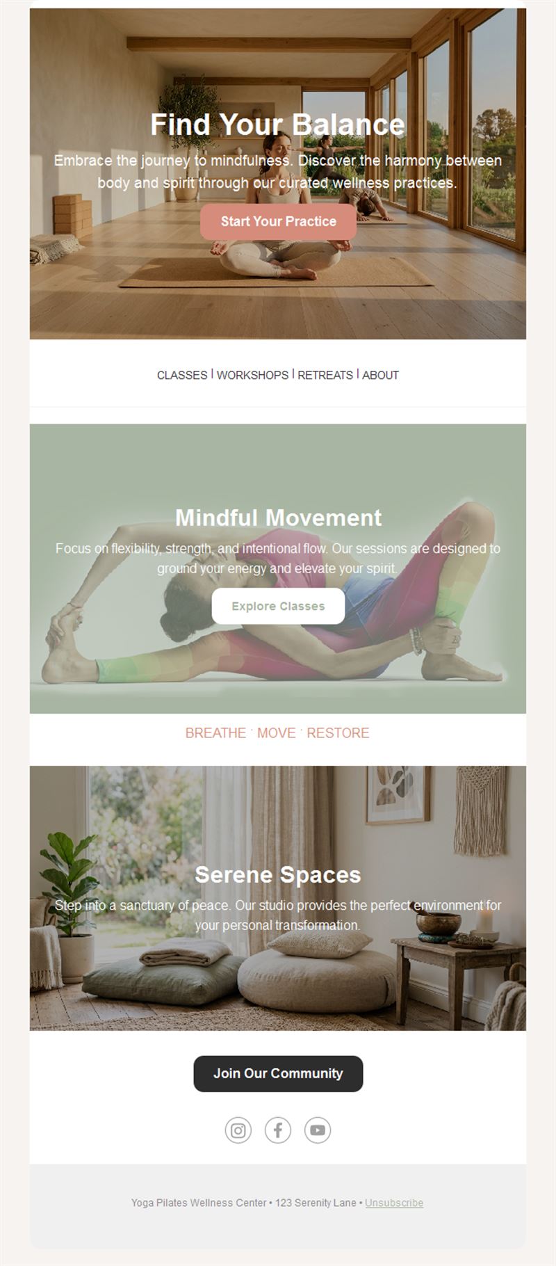Yoga retreat and workshops email