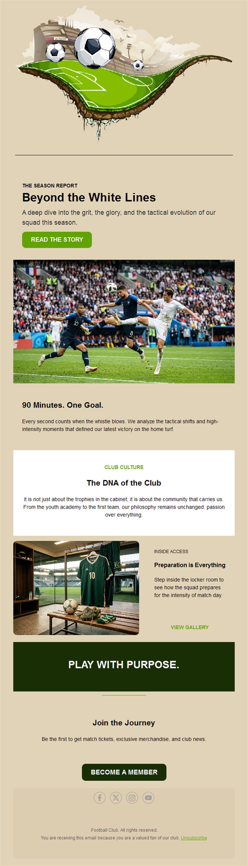Football season report newsletter