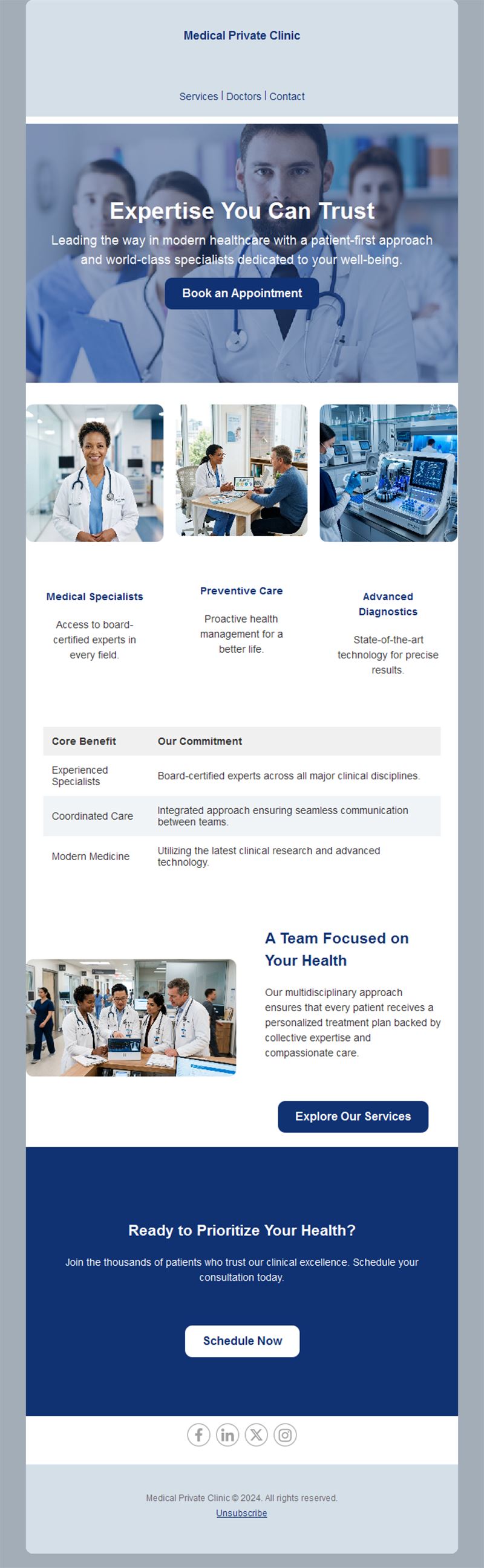 Medical specialists clinic newsletter