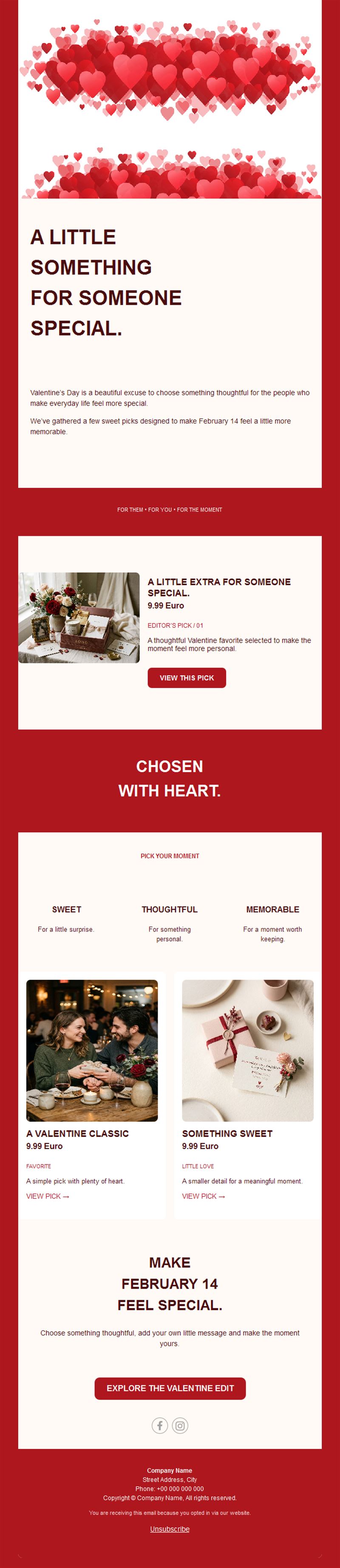 Valentine's Day gift picks email