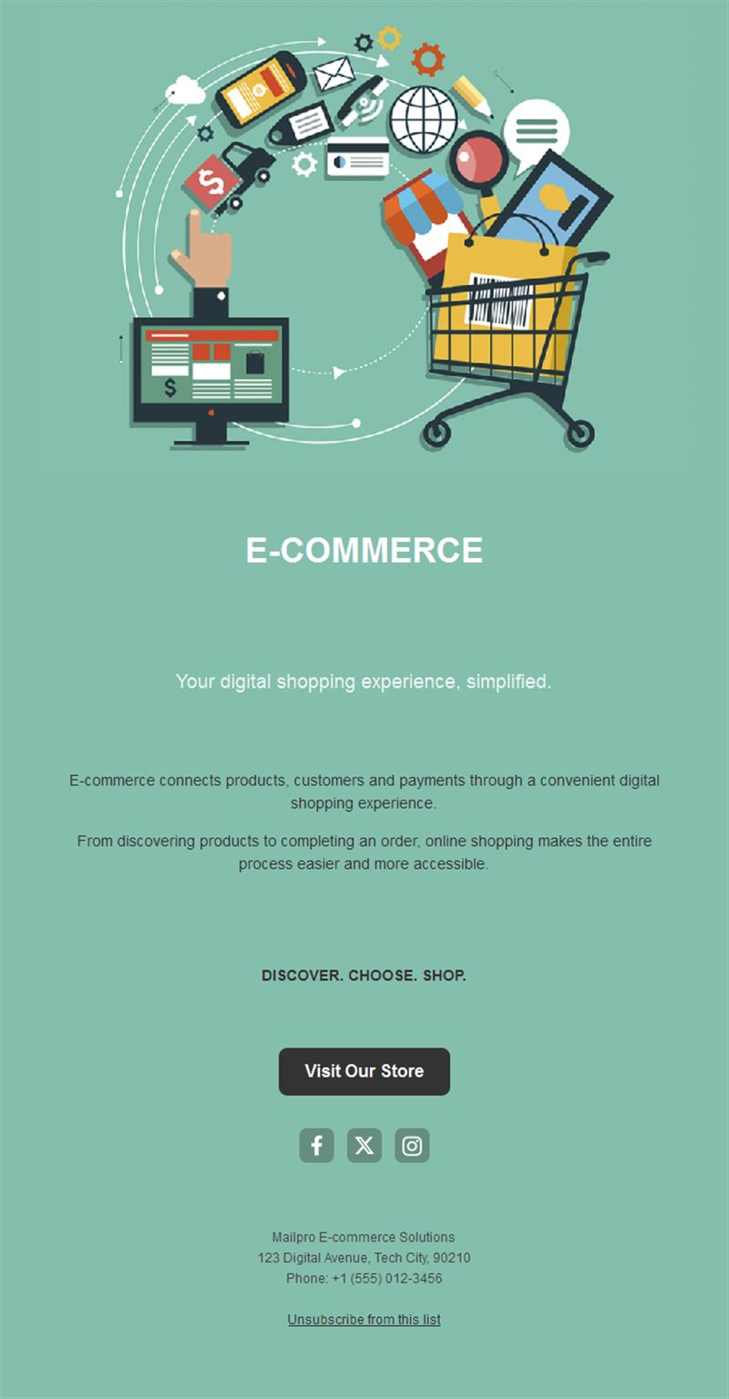 Sage green online shopping email
