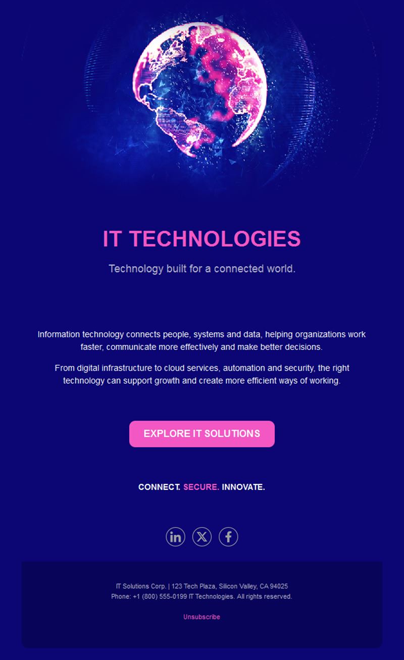 Purple IT technologies email template