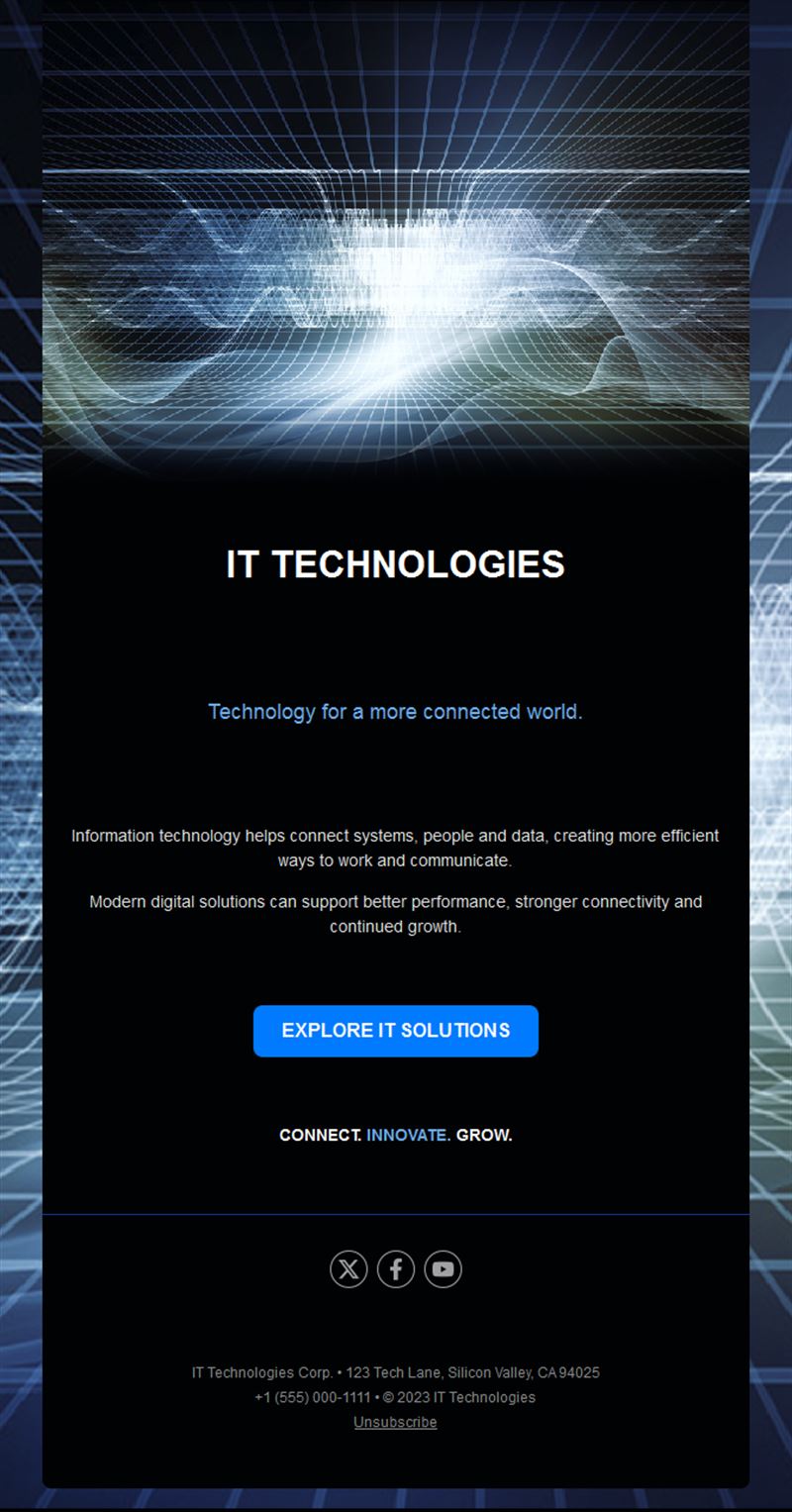 Black IT technologies email template