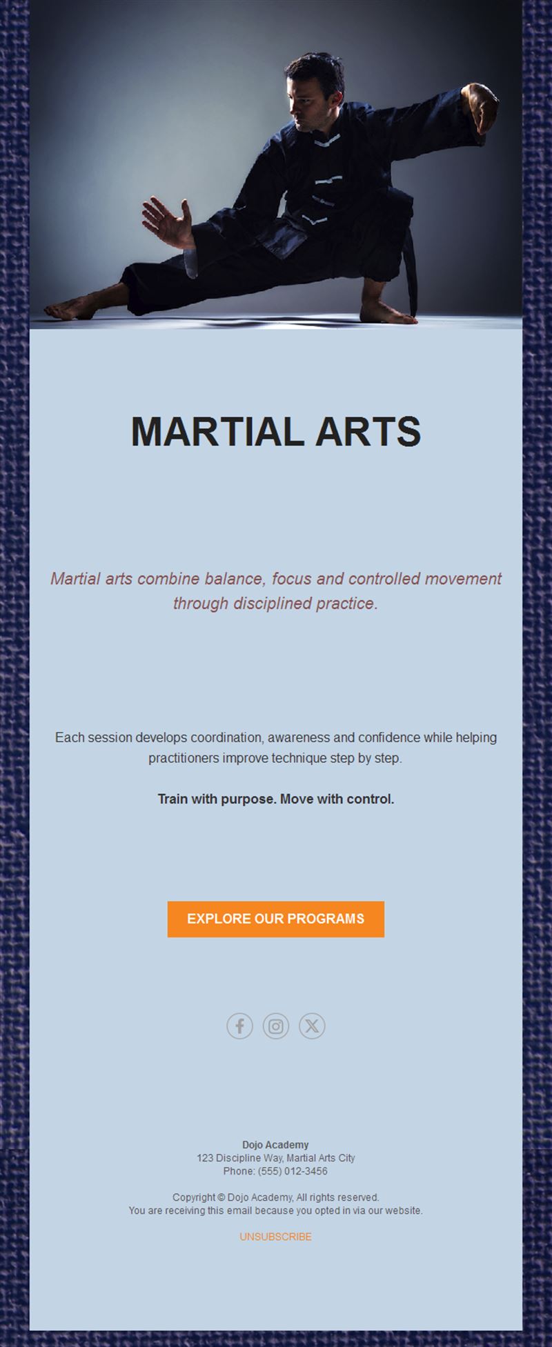 Kung fu martial arts programs email