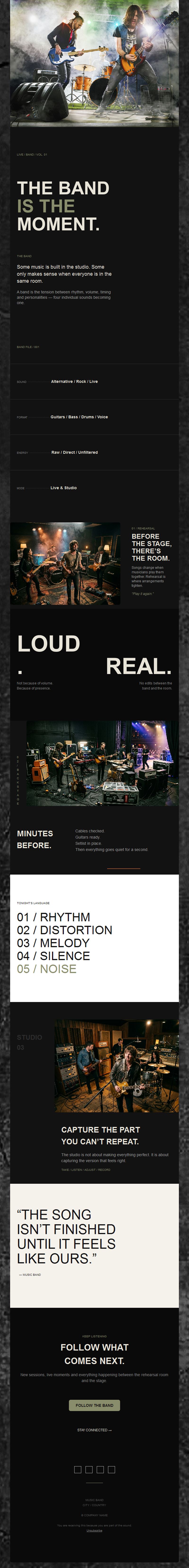 Rock band newsletter template