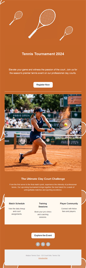 Orange clay court tournament email