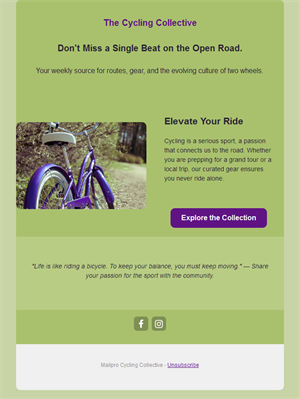 Cycling club weekly newsletter template