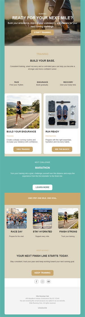 Running training program newsletter
