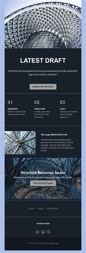 Parametric architecture project newsletter