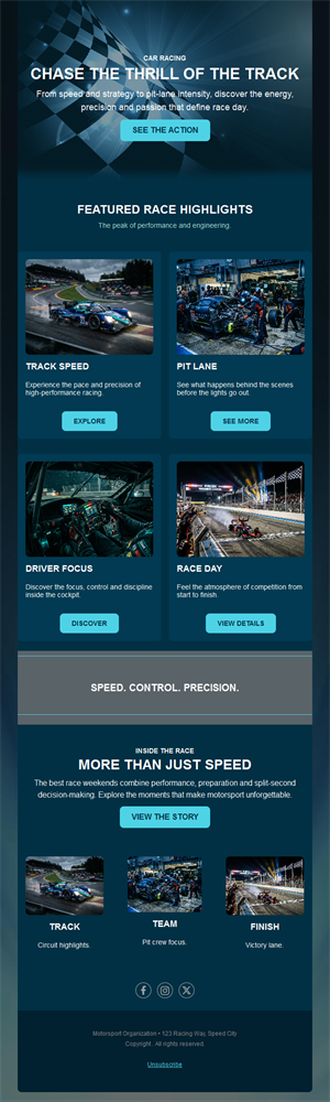 Endurance race highlights newsletter