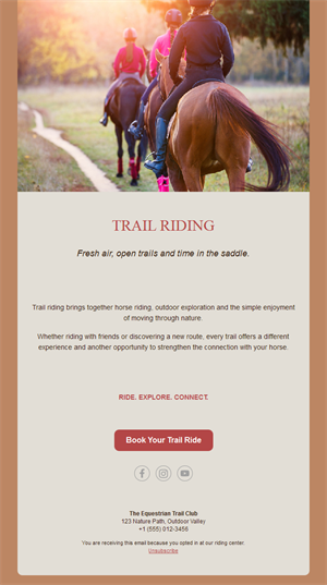 Trail riding email template