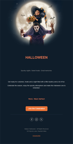 Family Halloween email template