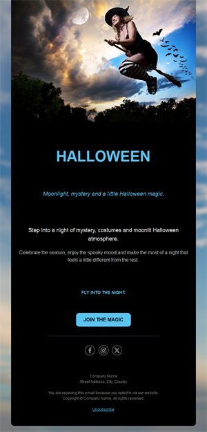 Witch Halloween email template