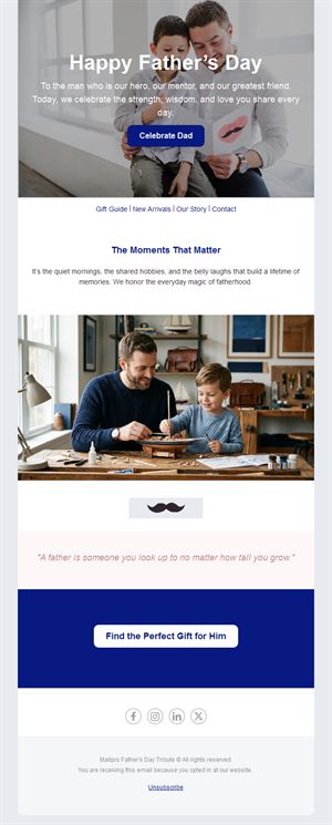 Father's Day gift finder email template