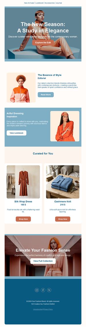 Women's fashion new season email