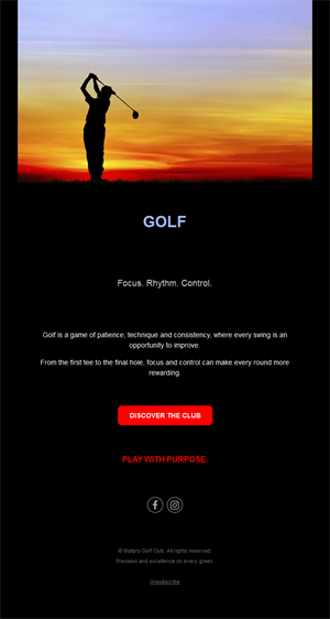 Black sunset golf club email