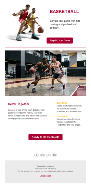 Basketball club training newsletter