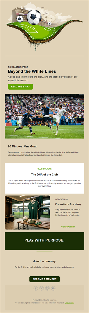 Football season report newsletter