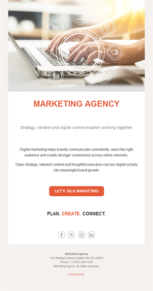 Digital marketing agency email template