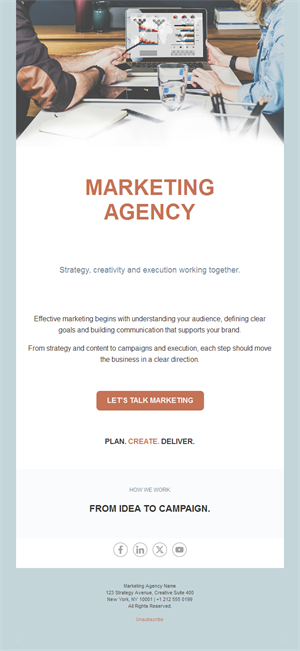 Terracotta marketing agency email