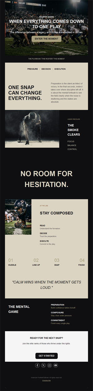 Big game hype email template