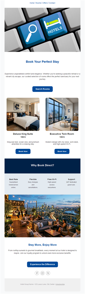 Book direct hotel email template
