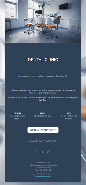 Navy dental clinic appointment email