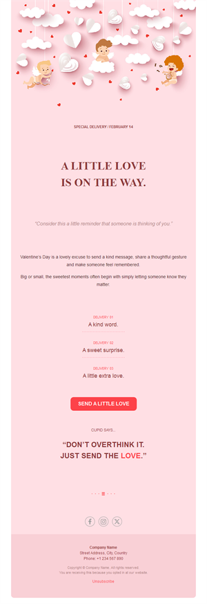 Cupid Valentine's Day email template