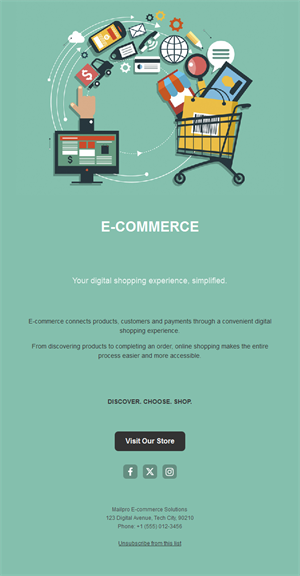 Sage green online shopping email
